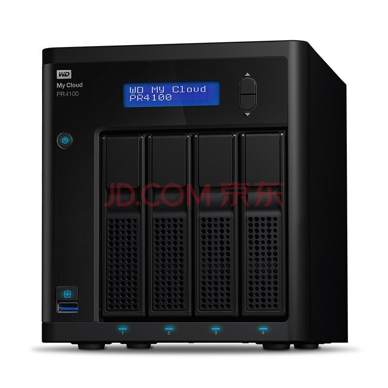 西部數據(WD) PR4100 NAS 個人云 企業(yè)云 私有云 網絡存儲器 4盤位 桌面硬盤 40TB 企業(yè)級金盤10T*4